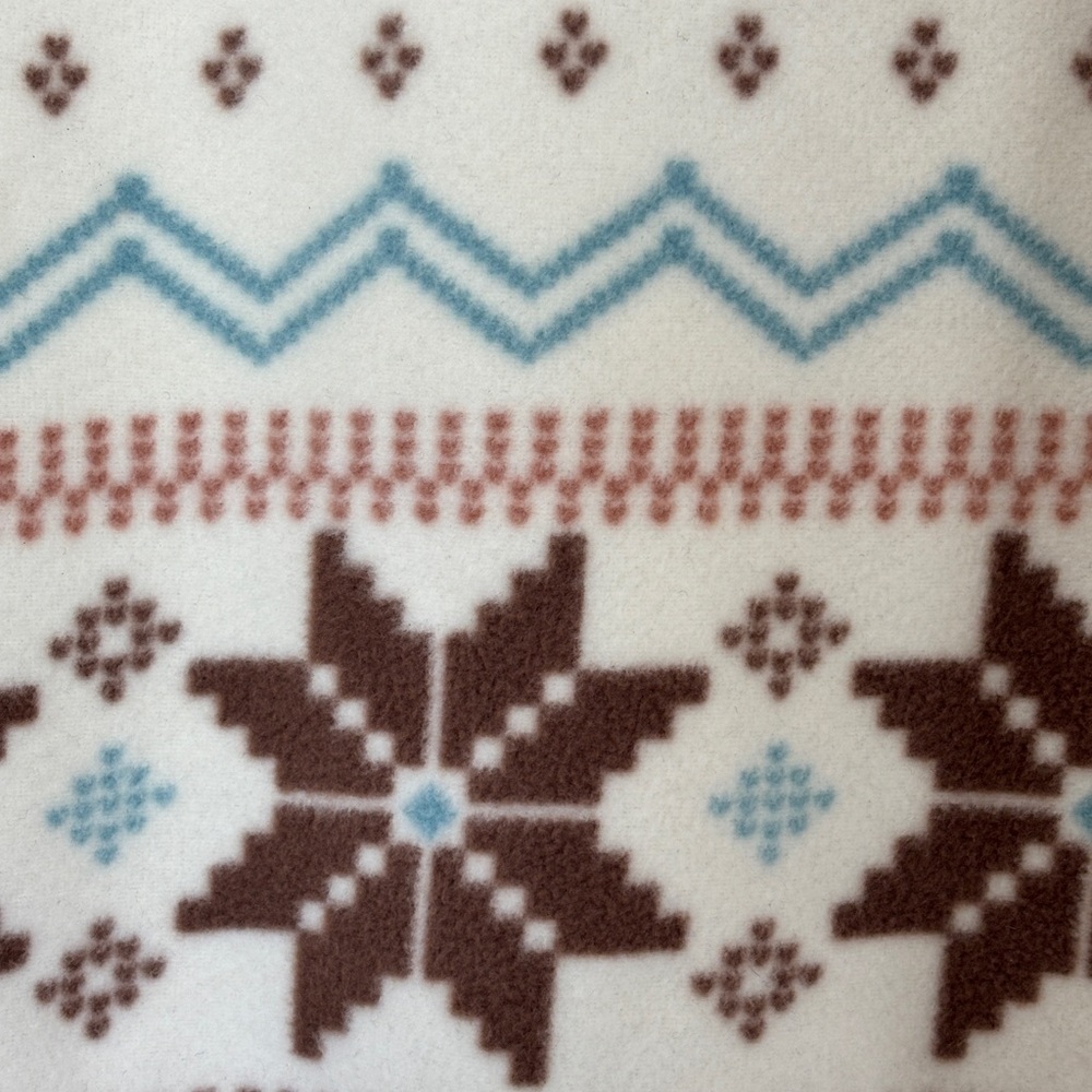 Steve Madden Women’s Sherpa Fleece Wrap Fairisle Print Hooded Jacket XL - Picture 3 of 8